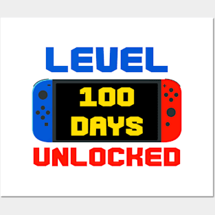 Level 100 Days Unlocked 100th Day of School Student Teacher Posters and Art